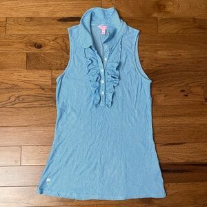 Lilly Pulitzer Blue and White Striped Top Size Medium